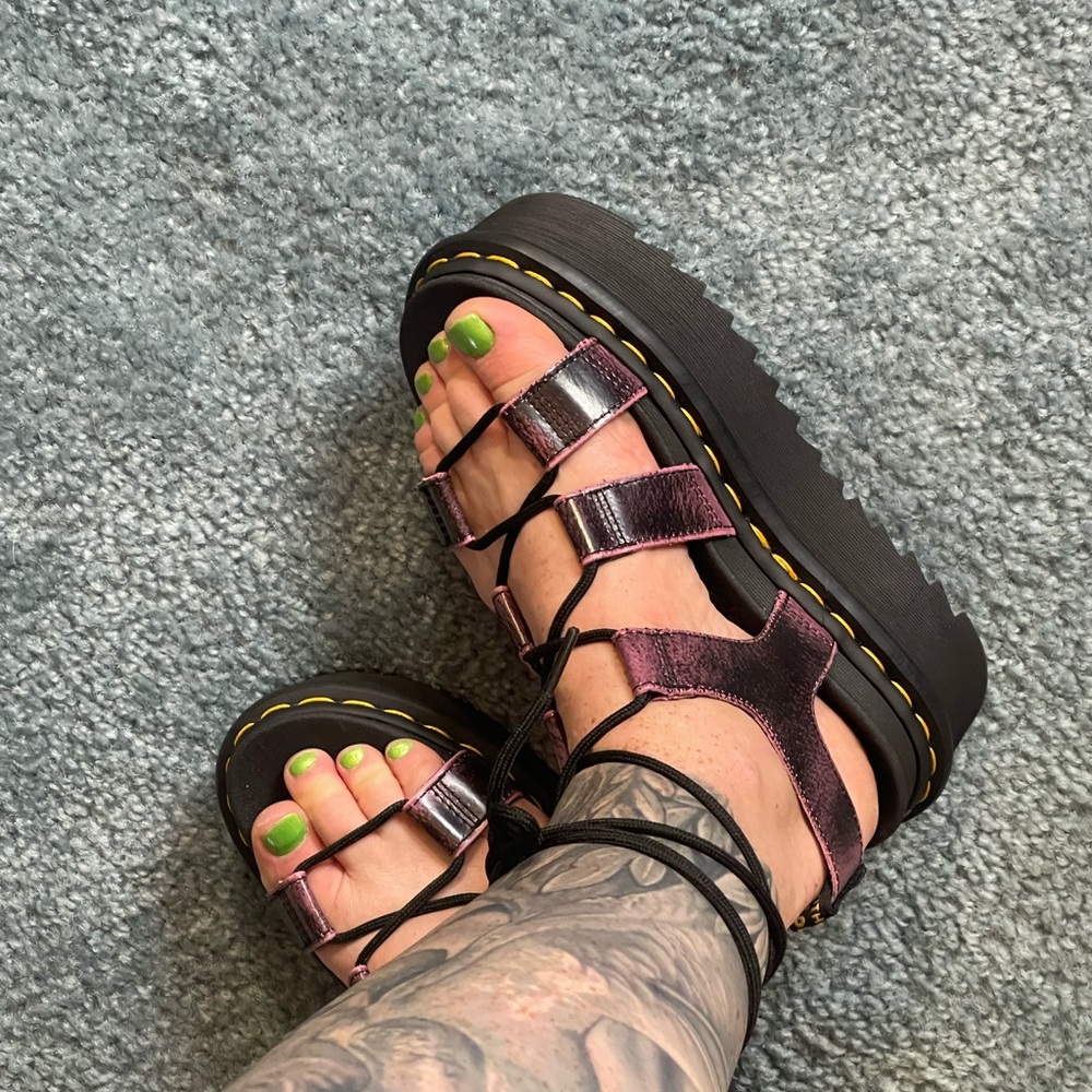 Dr. Martens Black and Purple Sandals - Picture 7 of 9